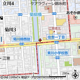 菊川橋際公衆トイレ周辺の地図