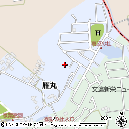 千葉県八街市雁丸周辺の地図