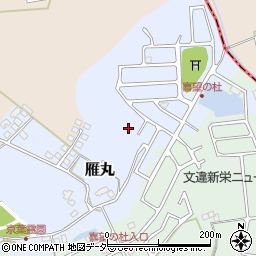 千葉県八街市雁丸周辺の地図