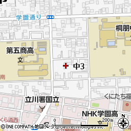 東京都国立市中3丁目6-30周辺の地図