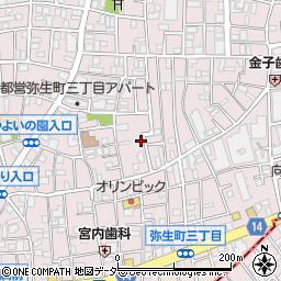 東京都中野区弥生町3丁目7-1周辺の地図