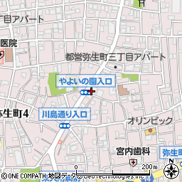 東京都中野区弥生町3丁目34-7周辺の地図