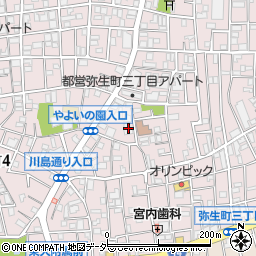 東京都中野区弥生町3丁目34-1周辺の地図