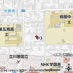 東京都国立市中3丁目6-33周辺の地図