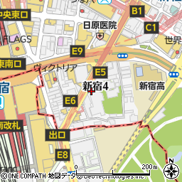 東京都新宿区新宿4丁目周辺の地図