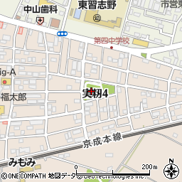 実籾2号公園周辺の地図