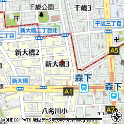 東京都江東区新大橋3丁目12周辺の地図