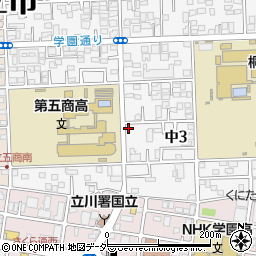 東京都国立市中3丁目6-68周辺の地図