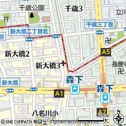 東京都江東区新大橋3丁目18周辺の地図