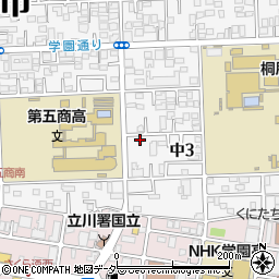 東京都国立市中3丁目6-29周辺の地図