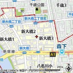 東京都江東区新大橋2丁目周辺の地図