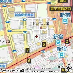 鍵開けの生活救急車　新宿区エリア専用ダイヤル周辺の地図