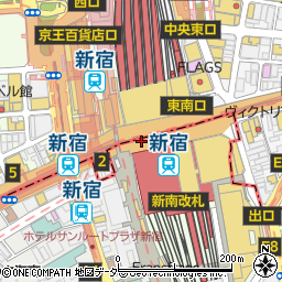 新宿駅南口周辺の地図