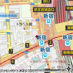日米英語学院　新宿校周辺の地図