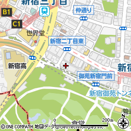 株式会社新宿なかそ周辺の地図