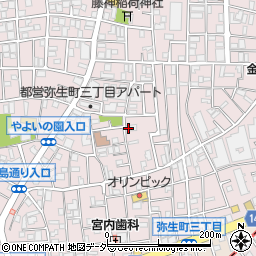 東京都中野区弥生町3丁目7-13周辺の地図