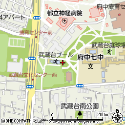 武蔵台公園トイレ周辺の地図