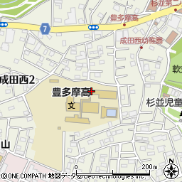 東京都立豊多摩高等学校周辺の地図
