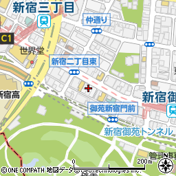東京都新宿区新宿2丁目3周辺の地図