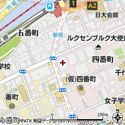 ナチュラルローソン千代田四番町店周辺の地図