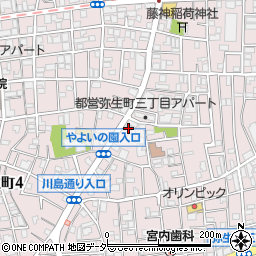 東京都中野区弥生町3丁目34-10周辺の地図