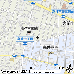 東京都杉並区宮前1丁目14-40周辺の地図