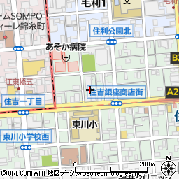 東京都江東区住吉1丁目16周辺の地図