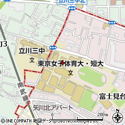 東京女子体育大学・東京女子体育短期大学　藤村総合教育センター周辺の地図