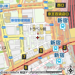油そば総本店　西新宿本店周辺の地図