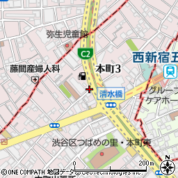 東京都渋谷区本町3丁目周辺の地図