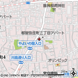 東京都中野区弥生町3丁目34-11周辺の地図