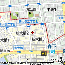 東京都江東区新大橋3丁目15周辺の地図