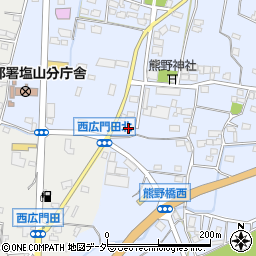 山梨県甲州市塩山熊野121周辺の地図