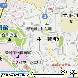 東京都立川市錦町5丁目10周辺の地図