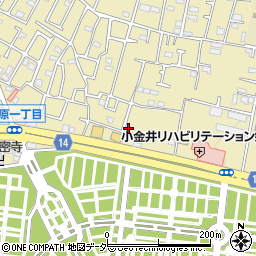 東京都小金井市前原町1丁目7周辺の地図