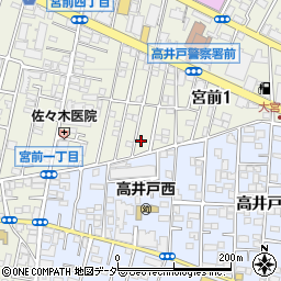 東京都杉並区宮前1丁目9-4周辺の地図