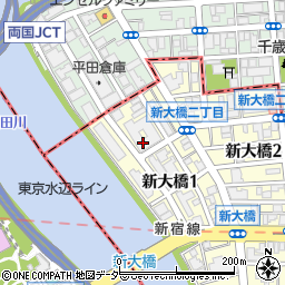 東京都江東区新大橋1丁目周辺の地図