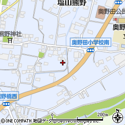 山梨県甲州市塩山熊野1305周辺の地図