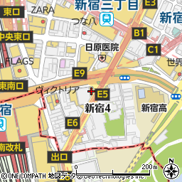 ゴルフパートナー新宿南口店周辺の地図