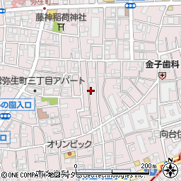 東京都中野区弥生町3丁目4-2周辺の地図