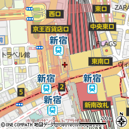 靴下屋新宿ミロード店周辺の地図
