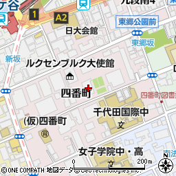 東京都千代田区四番町2-12周辺の地図
