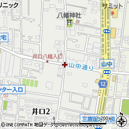 井口コミュニティセンター入口周辺の地図