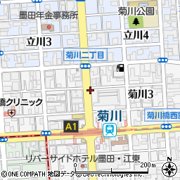 菊川３丁目パーキングメーター１周辺の地図