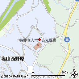 山梨県甲州市塩山西野原614周辺の地図