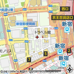 刀削麺荘新宿西口店周辺の地図