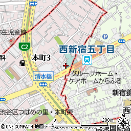 淀橋渋谷本町線周辺の地図