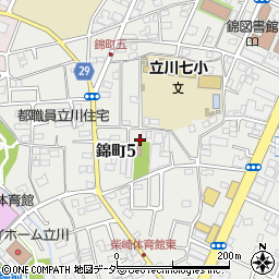 東京都立川市錦町5丁目周辺の地図