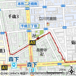 五間堀公園周辺の地図