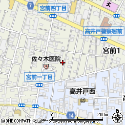 東京都杉並区宮前1丁目14-37周辺の地図